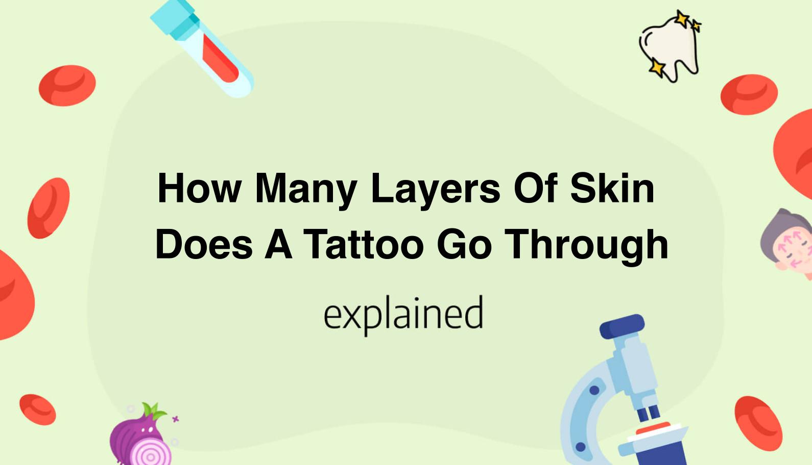How many layers of skin does a tattoo go through