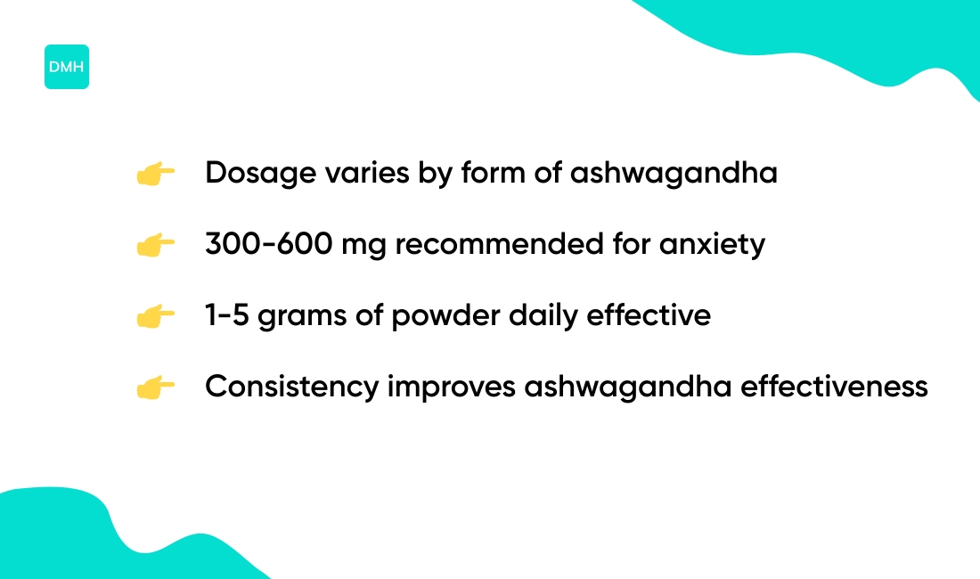 Recommended ashwagandha dosage for anxiety relief