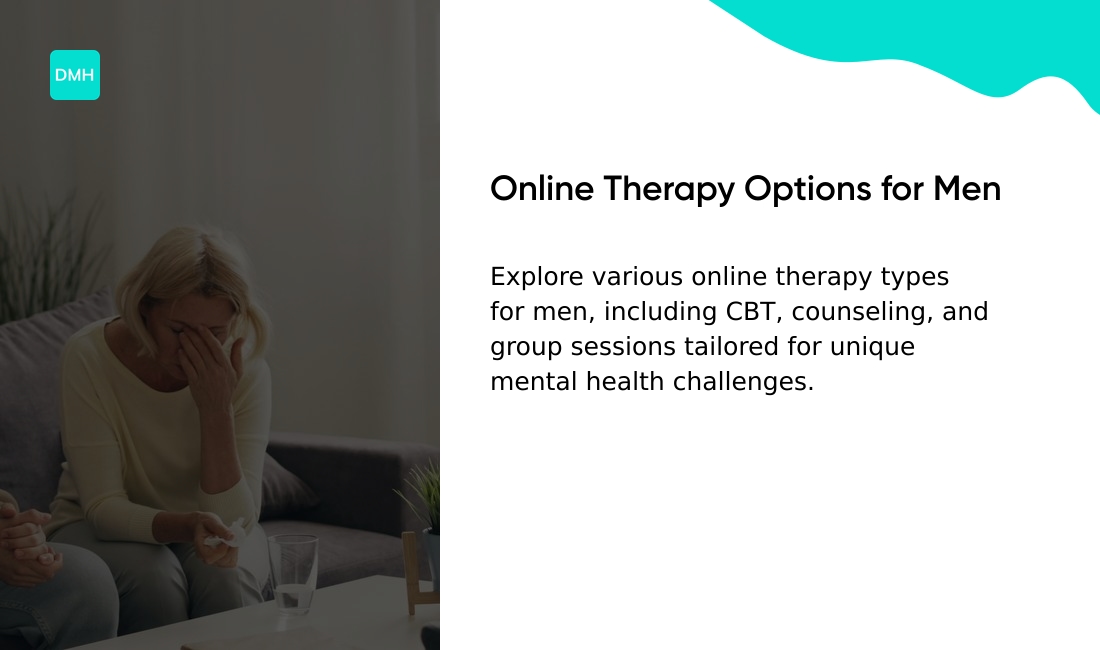 Types of therapy available online for men