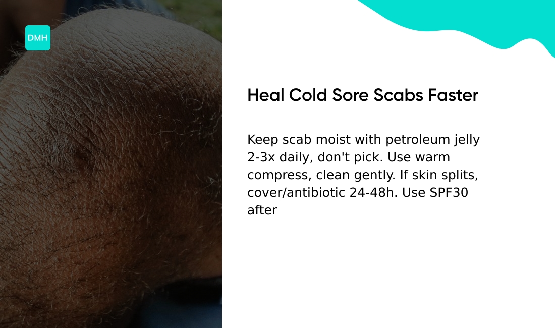 How to heal a cold sore scab faster