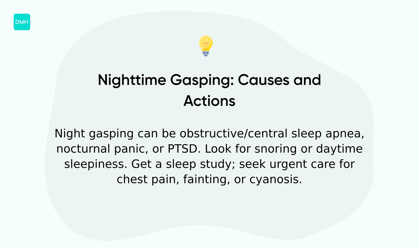 What causes nighttime shortness of breath and gasping?