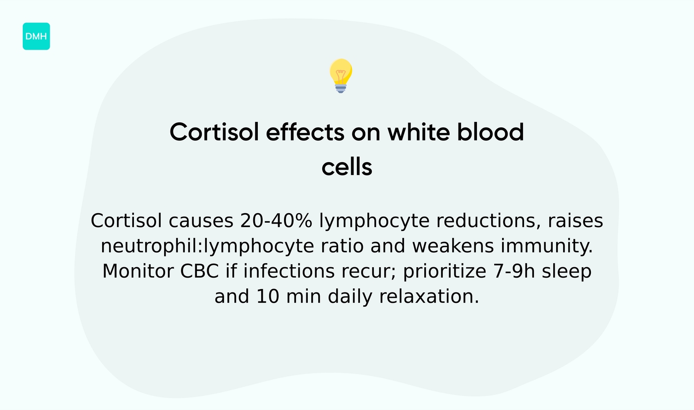The role of cortisol in white blood cell regulation