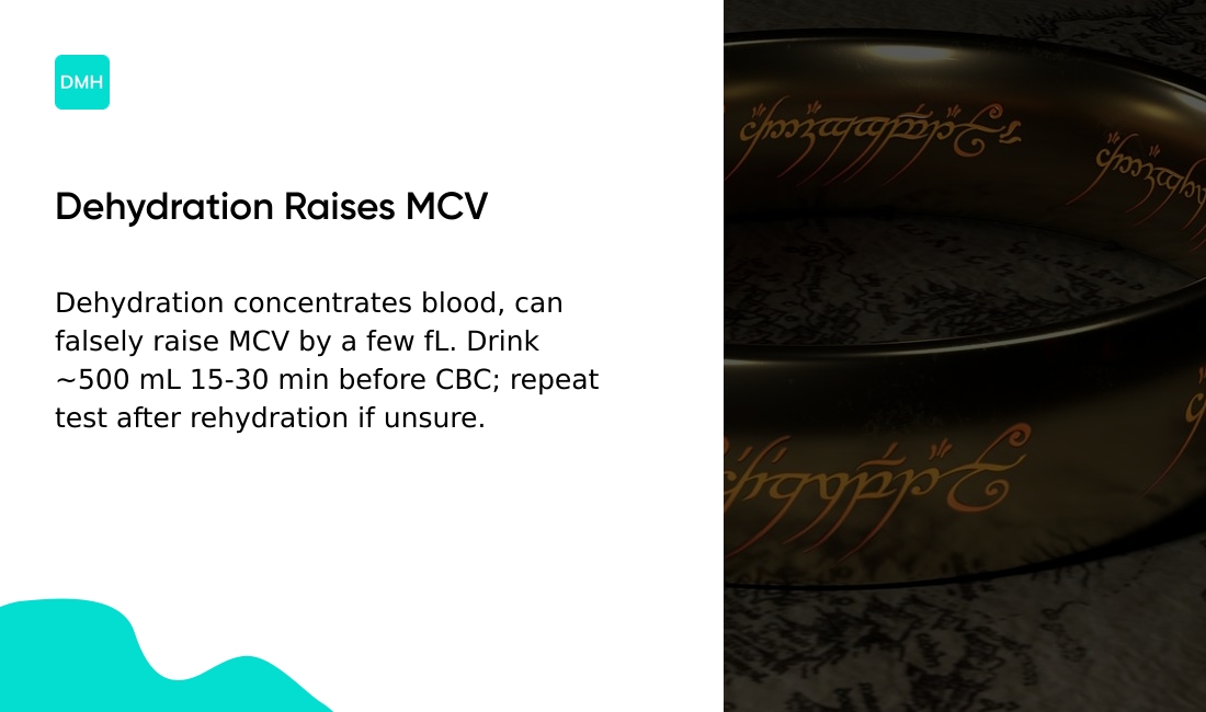 Can dehydration change MCV results