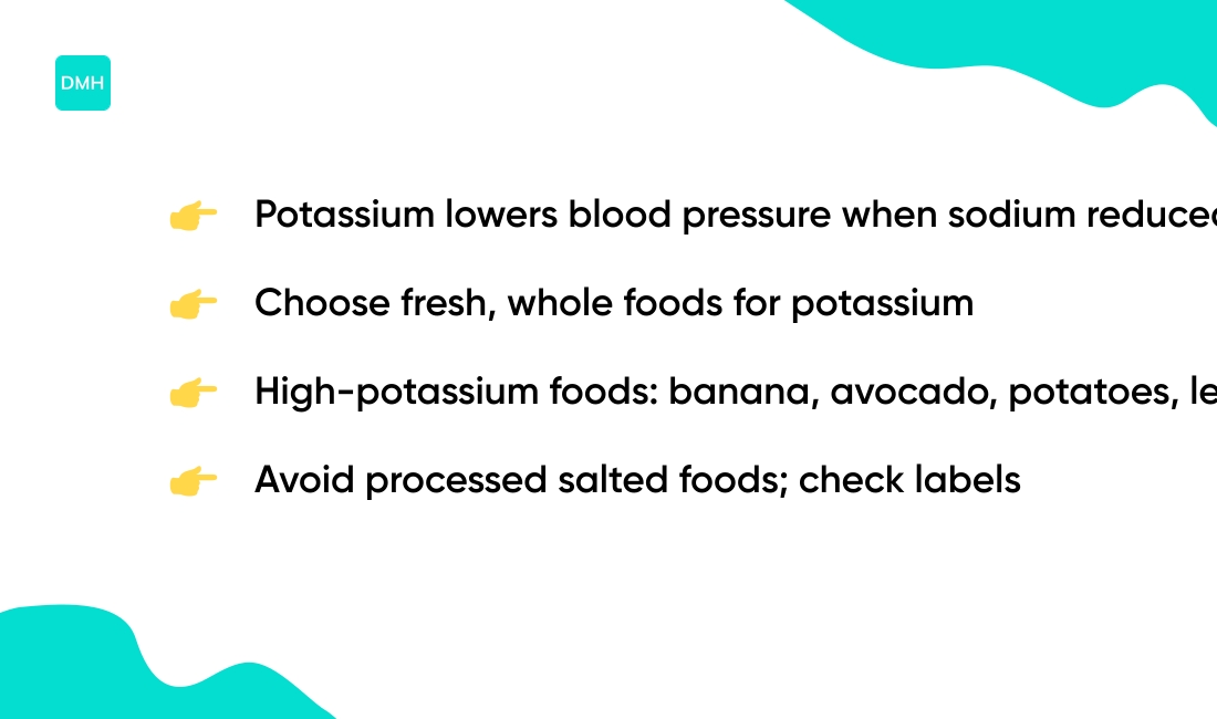 Foods low in sodium and high in potassium