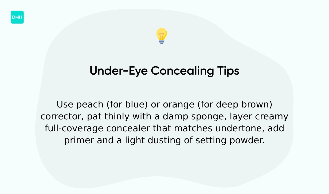 How to cover dark circles with makeup