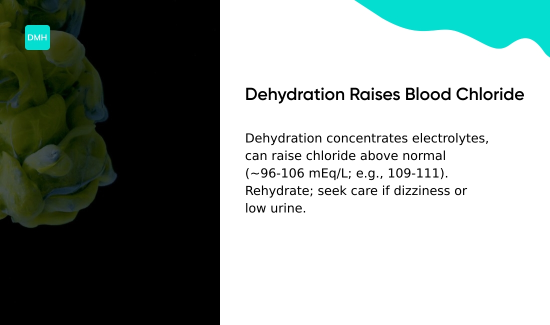 Can dehydration raise chloride levels