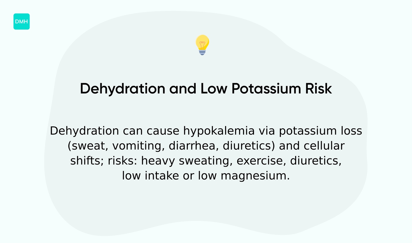 Can dehydration cause low potassium levels