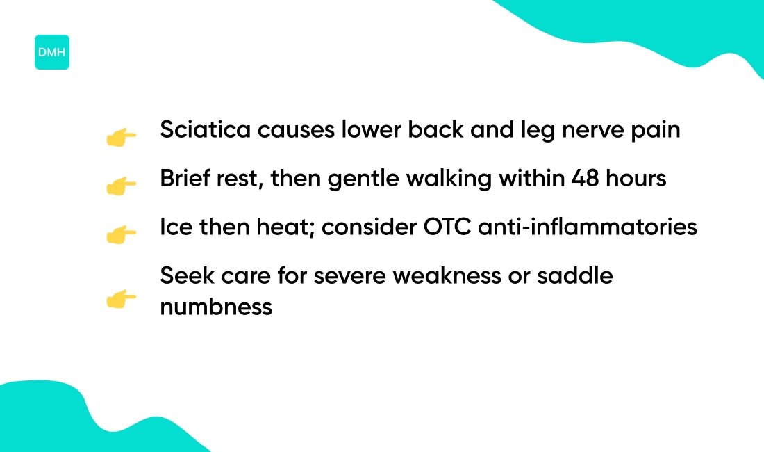 How can I treat sciatica at home safely