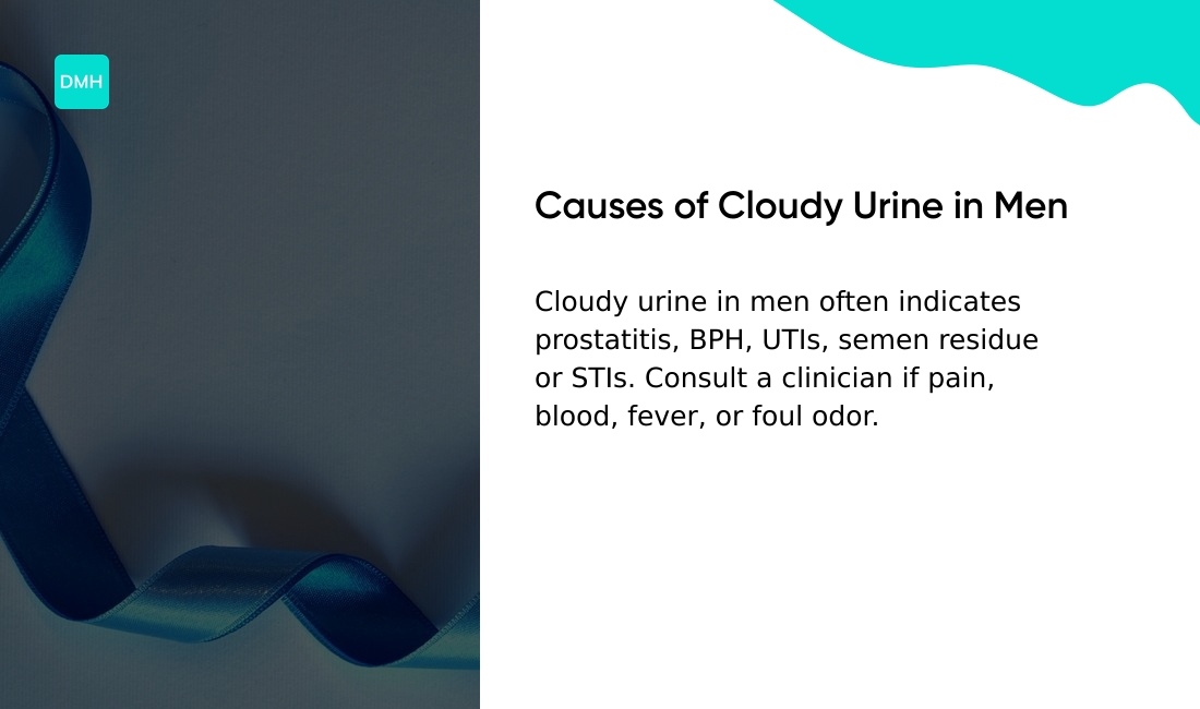 What causes cloudy urine in men