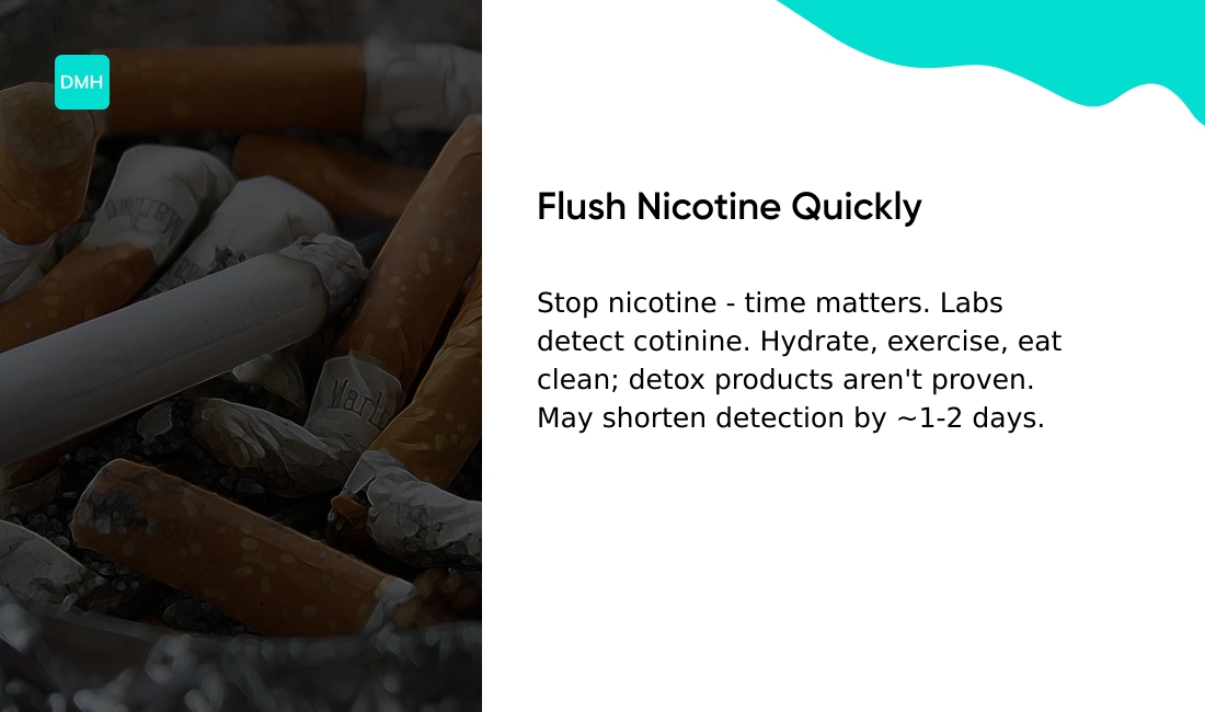 How can I flush nicotine out of my system quickly
