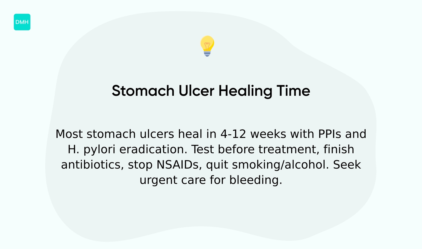 How long does it take to heal a stomach ulcer?