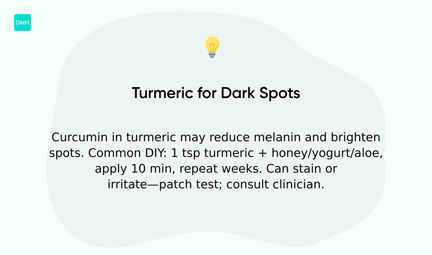 Turmeric for dark spots
