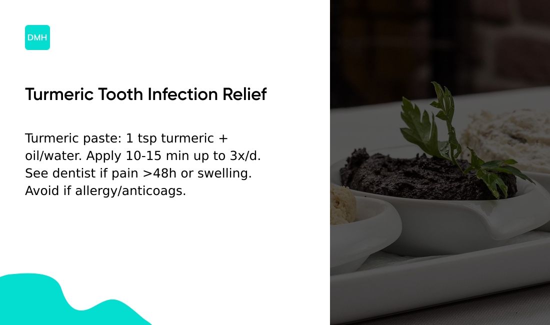 Turmeric for tooth infection relief