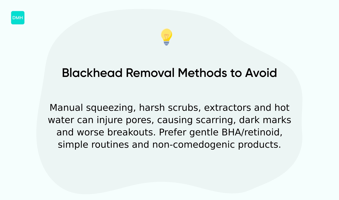 Blackhead removal methods to avoid