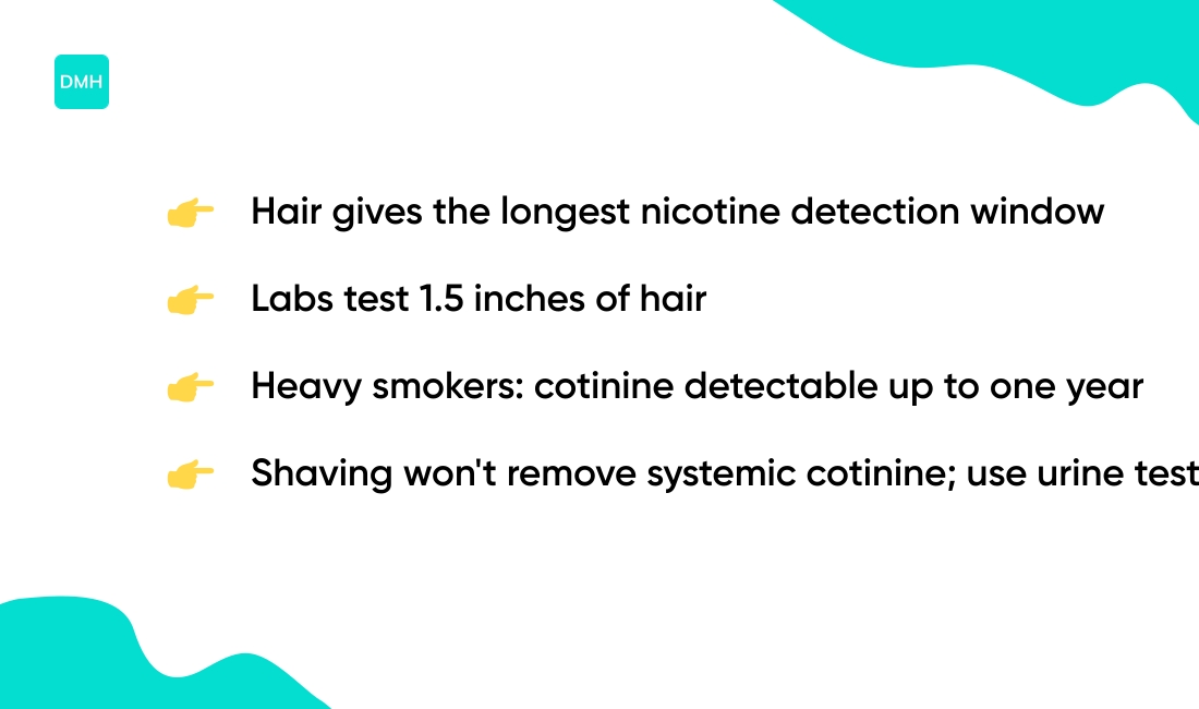 How long is nicotine or cotinine detectable in hair follicles