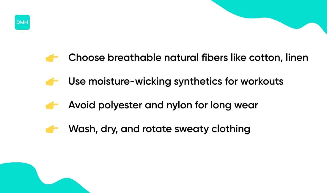 Which fabrics help reduce body odor