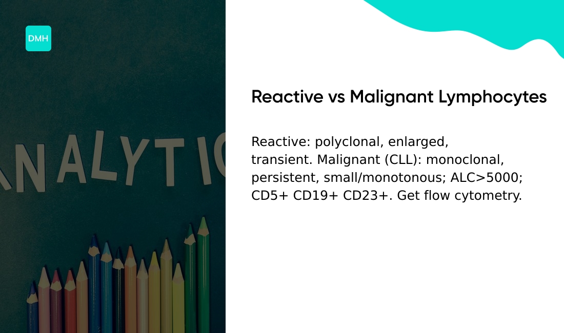 How are reactive lymphocytes different from malignant ones
