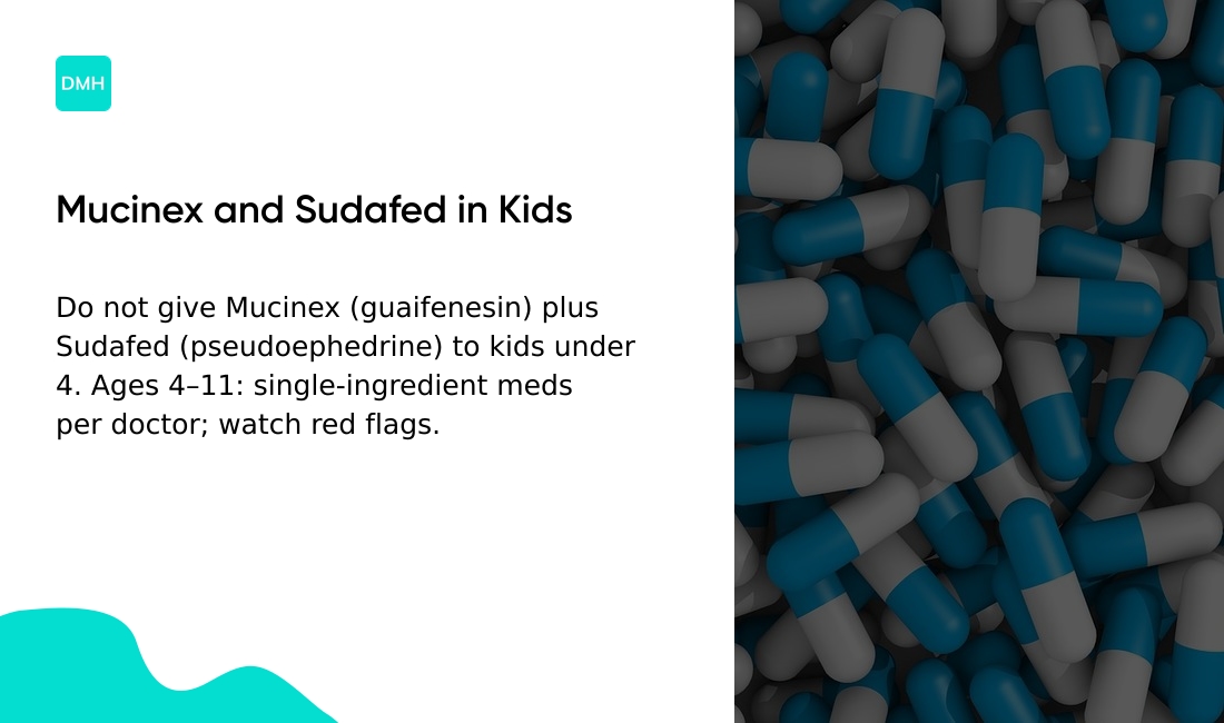 Can children take Mucinex and Sudafed together?