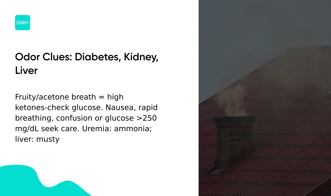 Diabetes and kidney disease effects on body odor