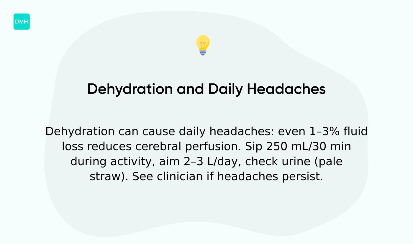 Can dehydration cause headaches every day?