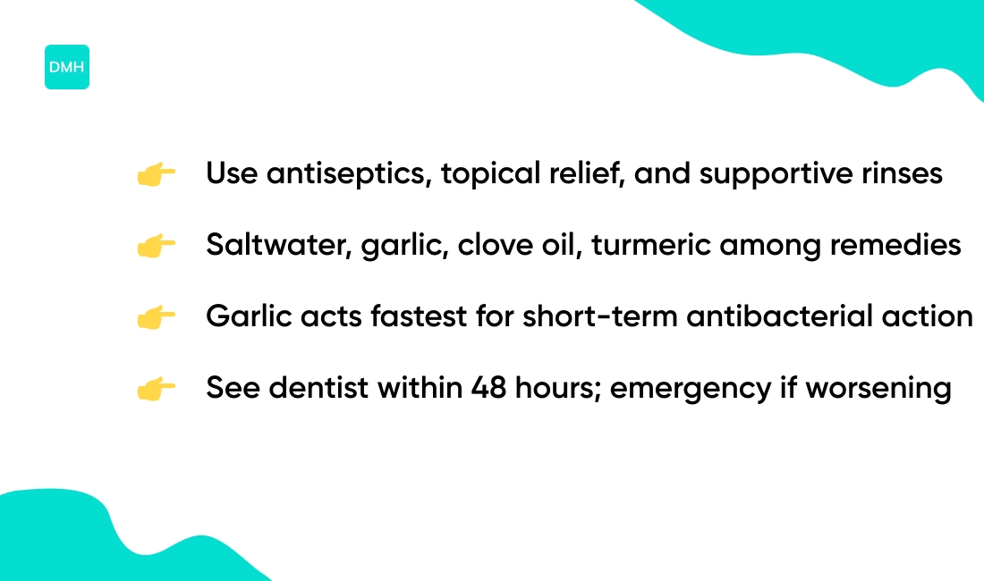 How to treat a tooth infection naturally at home