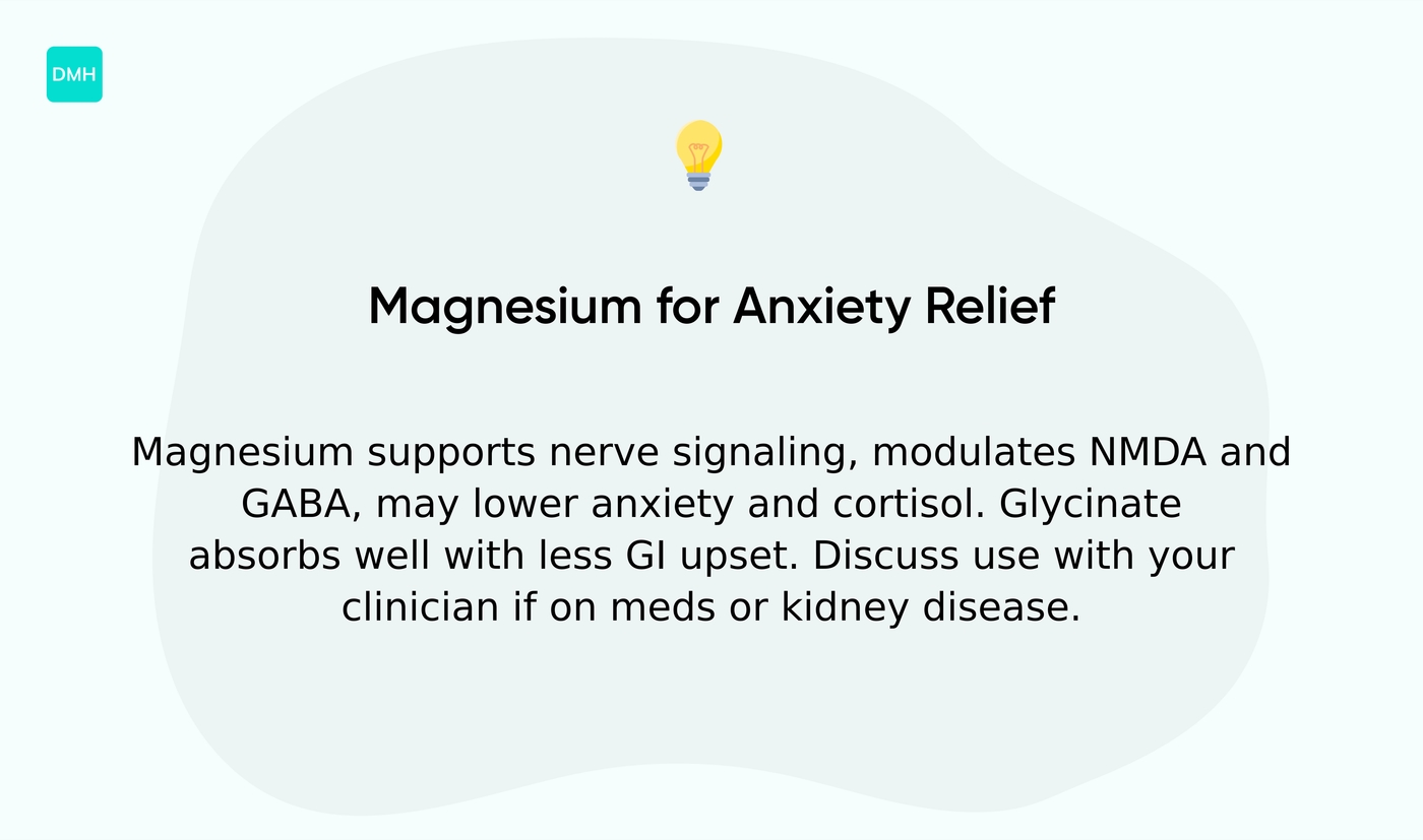Magnesium for anxiety and stress reduction