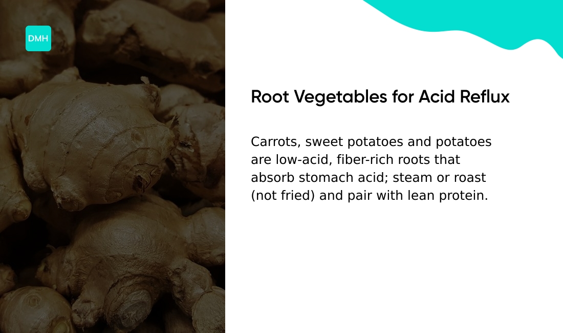Root vegetables for acid reflux