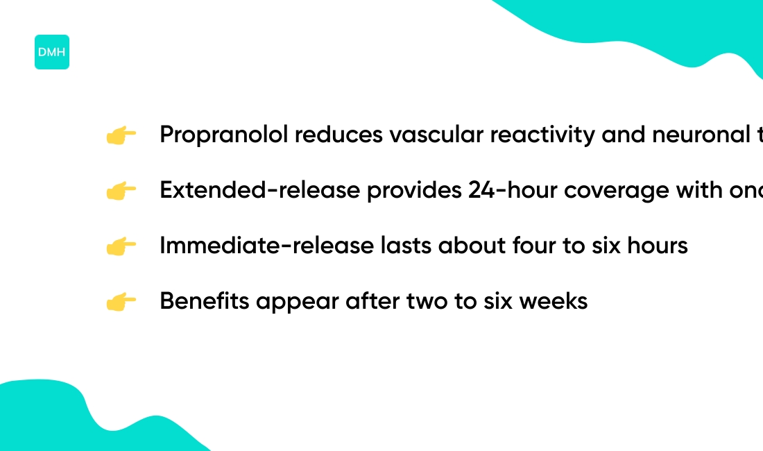 How long does propranolol last for migraines?