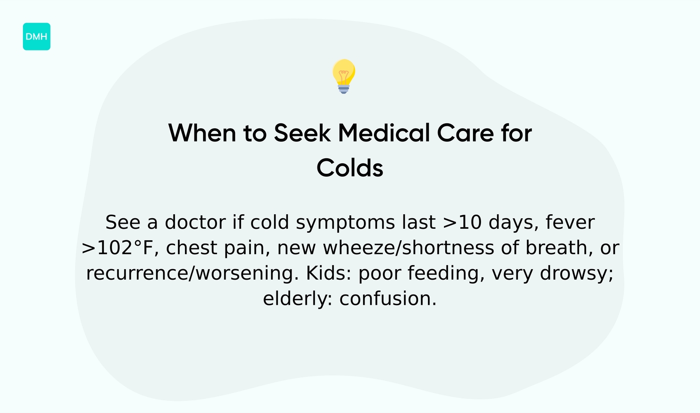 When to see a doctor for cold symptoms