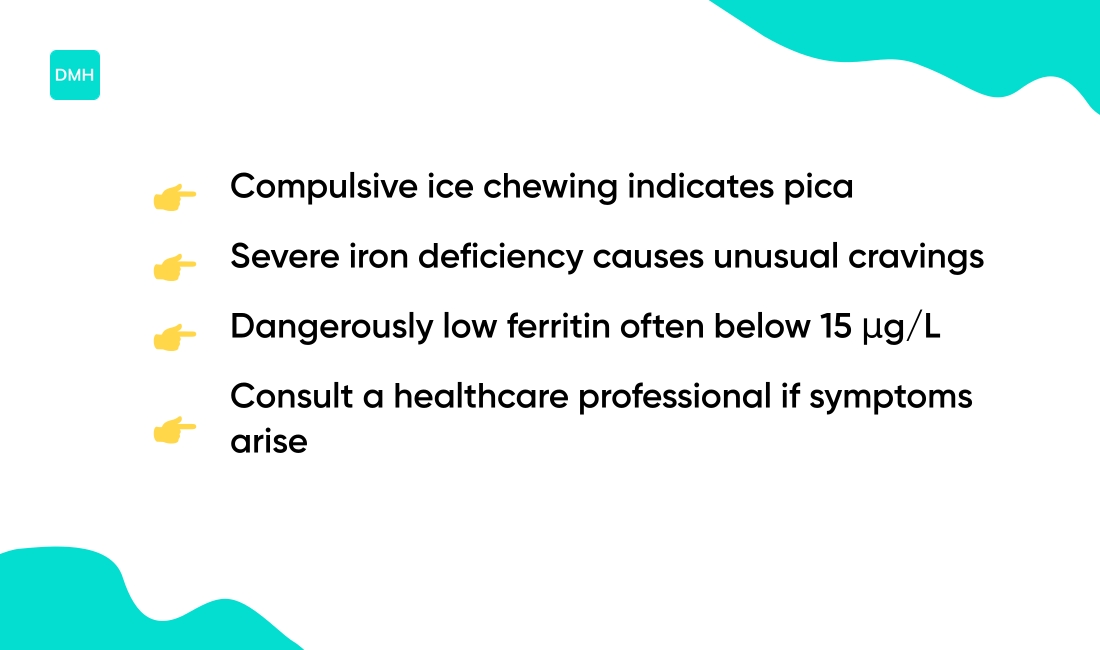 Unusual symptoms like pica and restless legs