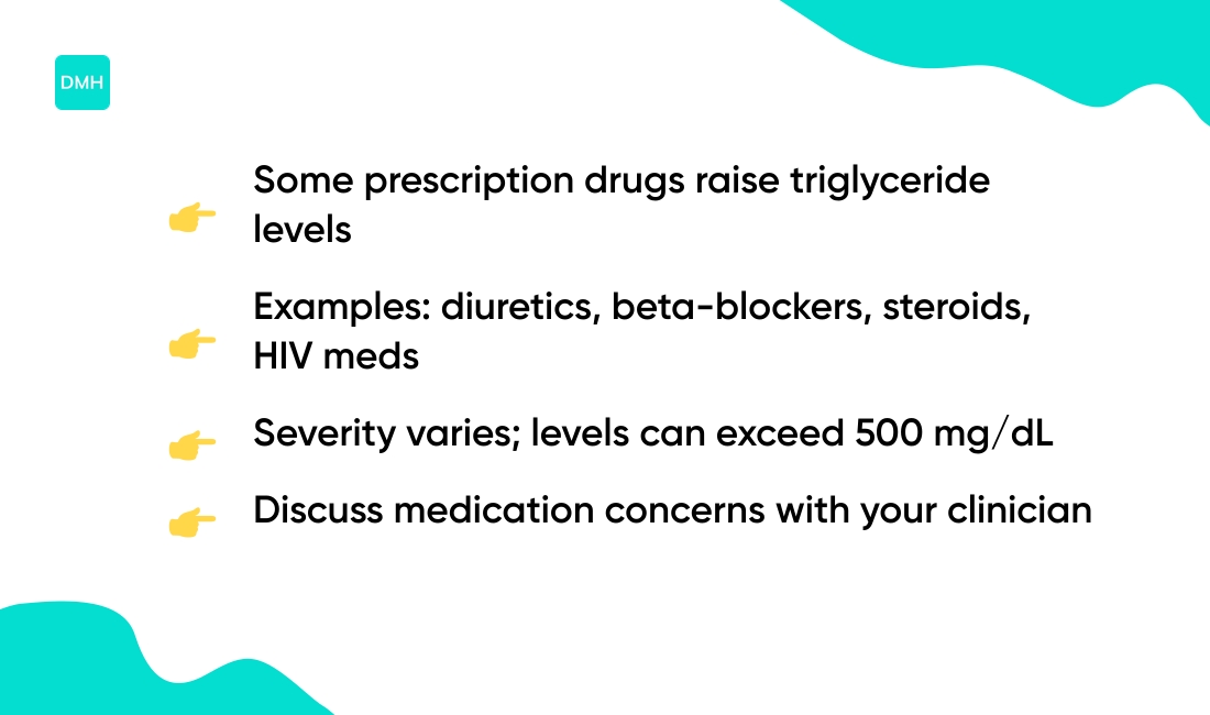 Which medications can raise triglycerides