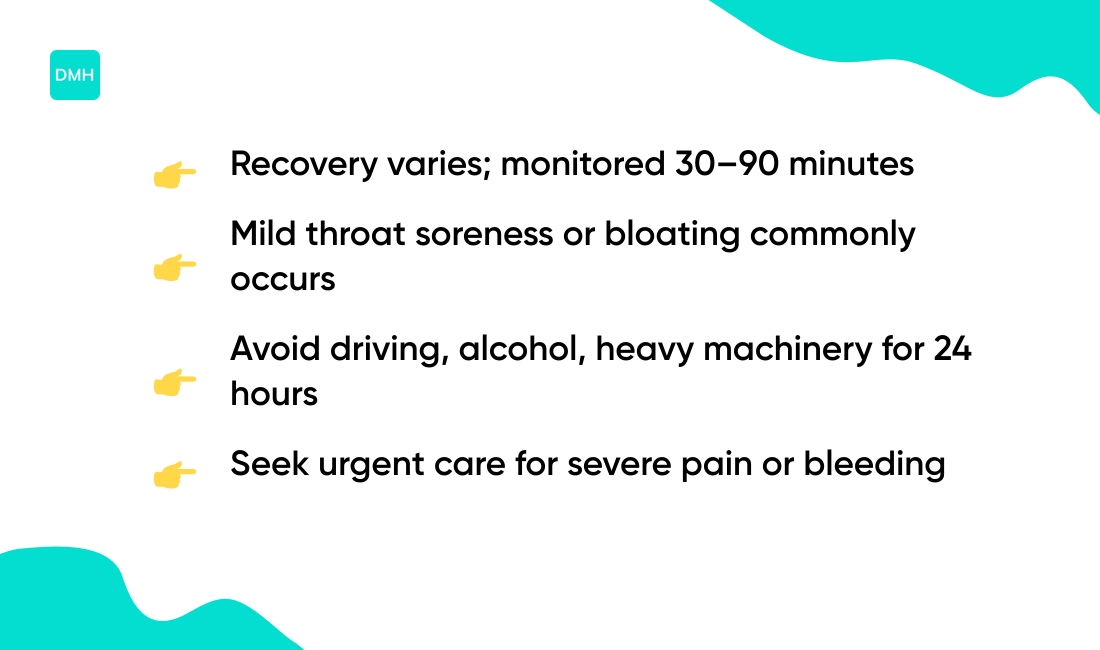Recovery after endoscopy and what to expect