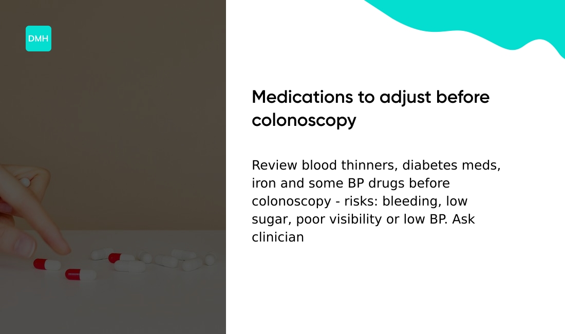 Medication adjustments before the procedure