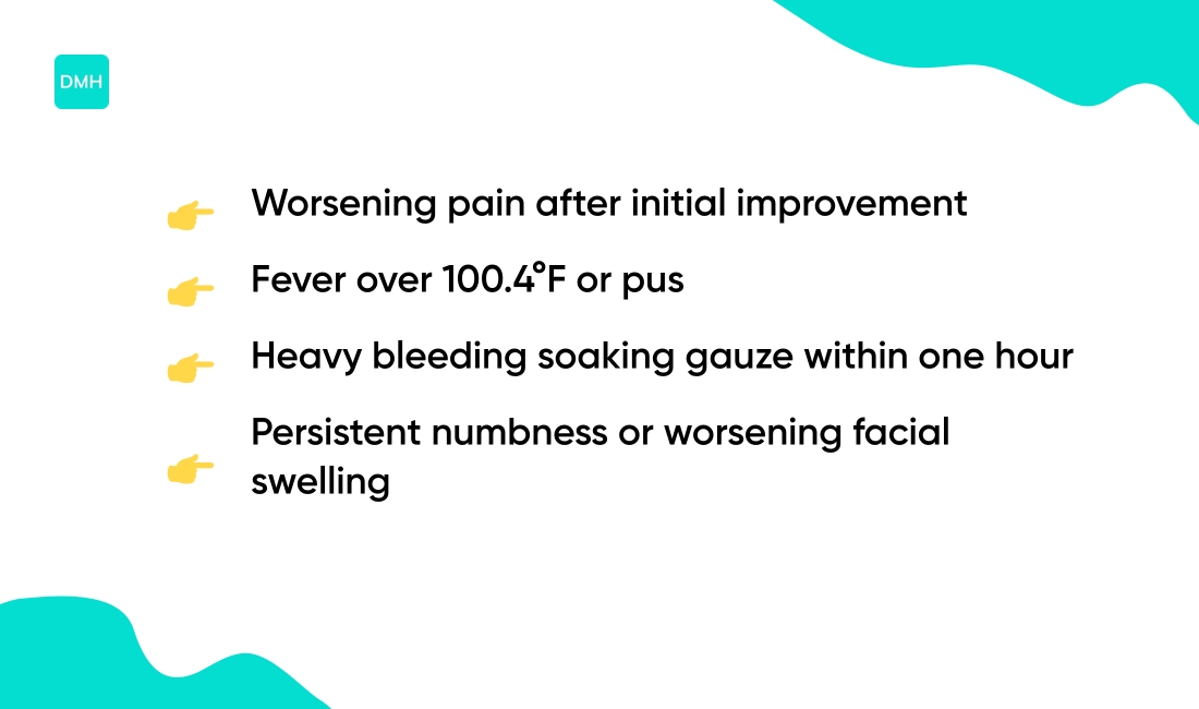 Warning signs of post-extraction complications
