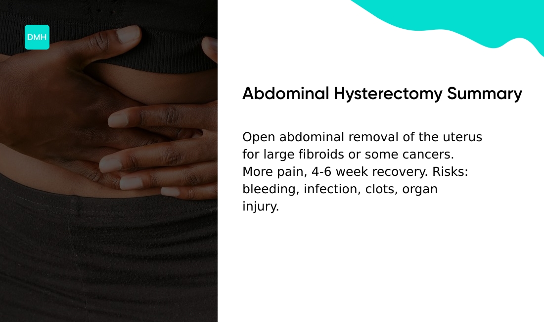 Abdominal hysterectomy