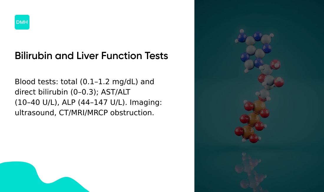 What tests check bilirubin levels and liver function