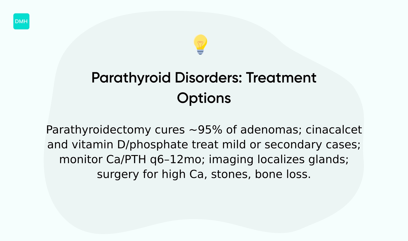 What treatments are available for parathyroid disorders?