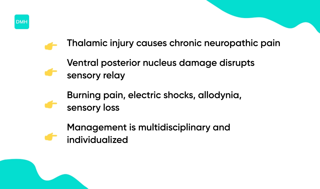 What causes thalamic pain syndrome